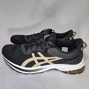 ASICS Gel-Kumo Lyte 2 Black Champagne Gold Running Shoes Womens Size 9 NWOB